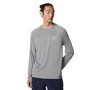 Speedo Mens UV Swim Easy Long Sleeve Regular Fit Rash Guard Shirt, Monument, Large US
