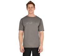Speedo Men's Uv Swim Shirt Graphic Short Sleeve Tee Rash Guard, Hexalator Anthracite, X-Large