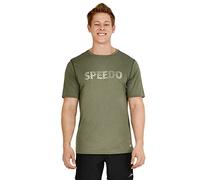 Speedo Men's Uv Swim Shirt Graphic Short Sleeve Tee Rash Guard, Hexalator Douglas Fir, XX-Large