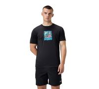 Speedo Men's Uv Swim Shirt Graphic Short Sleeve Tee Rash Guard, Stamp Anthracite, XX-Large