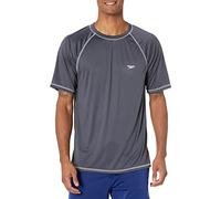 Speedo Men's Uv Swim Shirt Short Sleeve Loose Fit Easy Tee Rash Guard Shirt (Pack of 1)