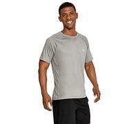 Speedo Mens Uv Swim Short Sleeve Regular Fit Solid Rash Guard Shirt, Monument, Small US