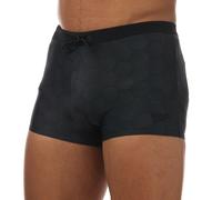 Speedo Mens Valmilton Jammer Aquashort in Black Grey Nylon - Size 28 (Waist)