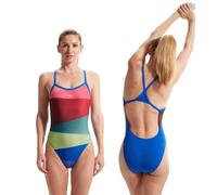 Speedo Placement Turnback Swimsuit 30" Red/Green 30" Red/Green