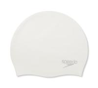 Speedo Plain Moulded Silicone Cap - White/Silver