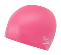 Speedo Plain Moulded Silicone Swim Cap - Hot Pink, One Size