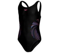 Speedo Plastisol Placement Muscleback Swimsuit Black 5-6 Years Girls