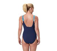 Women's Contour Eclipse Printed Swimsuit Navy/Blue - 38 Peacoat/Skydive 38