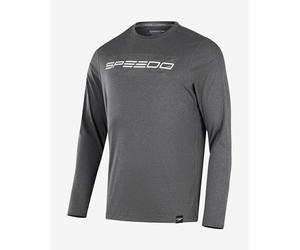 Speedo Printed Logo Long Sleeve T-Shirt Dark Grey - XL