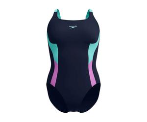 Speedo Shaping Solid Splice Swimsuit