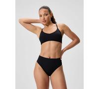 Speedo Solid High Waisted Bikini Bottoms Black