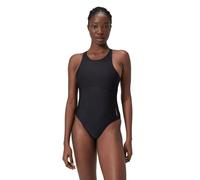 Speedo Solid Highneck Crossback Swimsuit - Dark Grey - Large