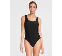 Speedo Women's Solid Scoop Mesh One Piece Swimsuit | One Piece | Swim Training | Soft Feel | Stylish Design, Anthracite, 2XL2XL