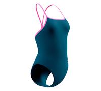 Speedo - Women's Female Solid Turnback - Swimsuit size 10, blue
