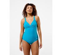Speedo Solid Twist Front Swimsuit Teal