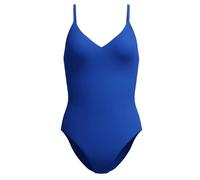 Speedo Solid V Neck Swimsuit - Blue - Large
