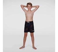 Speedo Star Wars Allover 15" Ws Boys Swimsuit, Boys, Swim Briefs, 8-09067D827, Black, Psycho Red, Mango, White, L