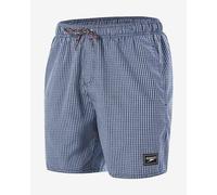 Speedo Stripe Leisure 16" Swimsuit Navy Blue White - S