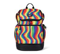 SPEEDO TEAMSTER BACKPACK SWIMMING GYM BAG WAVY RAINBOW MULTICOLOUR 35 LITRES
