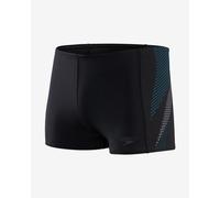 Speedo Men's Tech Panel Aquashort, Black/Pool/USA Charcoal, 28