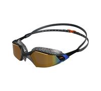 Speedo Unisex-Adult Aquapulse Pro Swimming Goggles | Anti-fog | Anti-mist | Anti-leak, Oxid Grey/Black/Orange Gold, One Size