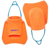 Speedo Unisex-Adult Biofuse Fitness Fin | Swim Training | Swimming Fin | Flippers, Fluro Tangerine/Poolblu/Bluflm, L