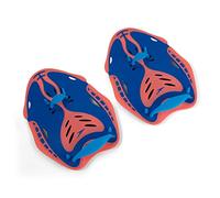 Speedo Unisex-Adult Biofuse Power Paddle | Swim Training | Hand Paddle, Blue Flame/Fluro Tangerine/Poolblu, L