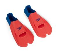 Speedo Unisex-Adult Biofuse Swimming Training Fins | Comfortable Fit | Ergonomic Design | Swim Training, Fluro Tangerine/Poolblu/Bluflm, 8-9