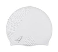 Speedo Bubble Active+ Swimming Cap White Grey