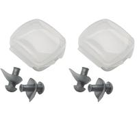 Speedo Unisex-Adult Ergo Swimming Earplug | Anti-Leak | Ear Protection, Translucent Dark Smoke, One Size (Pack of 2)