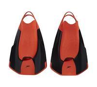 Speedo Unisex-Adult Fastskin Kickfin | Swim Training, Black/Siren Red, 3-4
