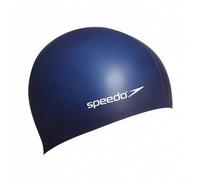 Speedo Plain Flat Silicone Swimming Cap - Navy Blue