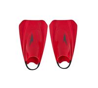 Speedo Unisex-Adult Fury Training Fin for Swimming | Training, Lava Red/Chill Blue/Gry, 11-12