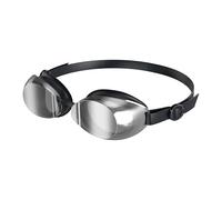 Speedo Unisex Jet 2.0 Swimming Goggles | Swim | Enhanced Vision, Black/Chrome, One Size