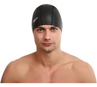 Speedo Unisex-Adult Pace Swimming Cap | Comfort Fit, Black, One Size