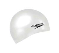 Speedo Unisex Adult Plain Flat Silicone Swimming Cap Swimming Cap One Size White