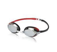 Speedo Unisex-Adult Swim Goggles Vanquisher Extended View, Mirrored Red Black/Smoke/Grey