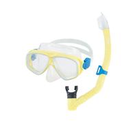 Speedo Unisex-Adult Swim Snorkel Dive Mask Anti-Fog with Nose Cover Adventure Series MS Blazing Yellow/Clear One Size