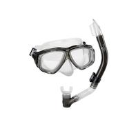 Speedo Unisex-Adult Swim Snorkel Dive Mask Anti-Fog with Nose Cover Adventure Series MS Grey SIOC One Size
