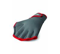 Speedo unisex adult Swim Training Fitness aquatic gloves, Charcoal/Red, Medium US