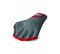 Speedo unisex adult Swim Training Fitness aquatic gloves, Charcoal/Red, Small US