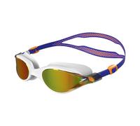 Speedo Unisex-Adult V-class Vue Swimming Goggles | Swim | Eyewear, White/True Cobalt/Maderin Peel, One Size
