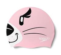 Speedo Unisex-Baby Printed Character Swimming Cap | Learn to Swim | Silicone | Keep Hair Dry | Junior Swimmers, Aria Blossom/White, One Size