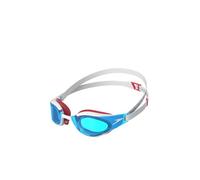 Speedo Fastskin Hyper Elite Swimming Goggles White Blue with Clear Lenses Blue
