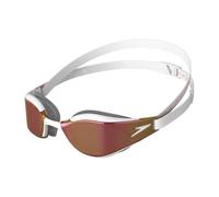 Speedo Fastskin Hyper Elite Swimming Goggles White with Mirrored Lenses Pink