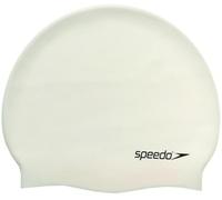 Swimming Cap Speedo Plain Flat White Silicone NEW