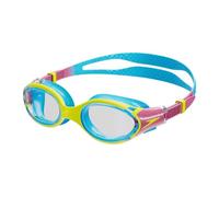 Speedo Junior Biofuse 2.0 Swimming Goggles, Patented Easy Adjustment, Anti-Fog, Anti-Leak, Enhanced Fit, Improved Comfort, Lemon Drizzle/Kiki Pink/Picton Blue, One Size