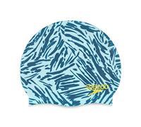Speedo Unisex Swim Cap Silicone Elastomeric, Abstract Radiant Yellow, One Size UK