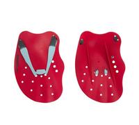Speedo Unisex Tech Paddle Hand Paddles for SwiMing | Training Aids, Lava Red/ChiL Blue/Grey, S