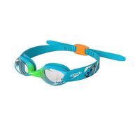 Speedo Unisex-Youth Illusion Swimming Goggles | Secure Fit | Anti-fog | Anti-leak, Azure/Fluo Green/Fluo Orange,2-6 years